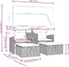 vidaXL Gartensofa 2-Sitzer mit Dach und Hockern Beige Poly Produktbild-Vorschau 8