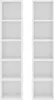 vidaXL Étagères à CD 2 pcs. Blanc 21x16x93,5 cm Bois Voir les images du produit 11