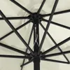 Close-up view of the internal structure of an umbrella, showing the metal ribs and fabric. Produktbild-Vorschau