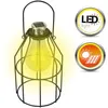 A solar-powered lantern with a vintage-style bulb, displayed on a white background with feature icons. Náhľad obrázku produktu