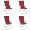 vidaXL Coussins de chaise de jardin pour hauts dossiers 4 Voir les images du produit 4