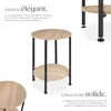Table d’appoint BALLINA 45x64cm - Bois clair industriel, Voir les images du produit 3