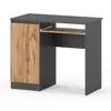 1D Schreibtisch 90 cm Mattgrau / Wotan Eiche Produktbild-Vorschau 1