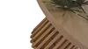 A close-up shot of a wooden table with a plant on it. Produktbild-Vorschau