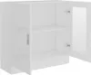 vidaXL Vitrinenschrank Weiß 82,5x30,5x80 cm Holzwerkstoff Produktbild-Vorschau 4