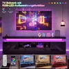 Mobile TV INONEFT con illuminazione LED, basso mobile TV Anteprima dell’immagine prodotto 5
