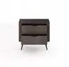 Nachttisch Veris Eiche Dunin + Schwarz mit Riffel-Front Produktbild-Vorschau 4
