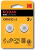 A retail package containing two Kodak Max Lithium CR1632 3V coin cell batteries. Anteprima dell’immagine prodotto