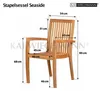 Teak Stapelsessel Massivholz Gartenstuhl Seaside wetterfest Produktbild-Vorschau 5