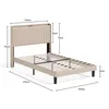 A diagram of a bed frame with dimensions indicated by measurement lines and text. Produktbild-Vorschau