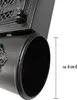 Close-up of a black mailbox with decorative elements and a measurement indicator. Produktbild-Vorschau