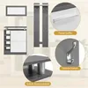 A collage of images showing different parts of a hallway furniture set, including a mirror, a shoe cabinet, and a coat rack, with close-ups highlighting features like handles, hooks, and construction. Anteprima dell’immagine prodotto