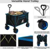 A versatile hand trolley with various features highlighted. Produktbild-Vorschau