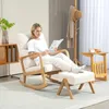 HOMCOM Schaukelstuhl mit Hocker, weiche Polsterung, Produktbild-Vorschau 6