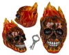 OOTB Spardose mit Schloss Totenkopf mit Feuer Produktbild-Vorschau 1