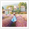 Poster - Poster ohne Rahmen - Boho Heidekraut Frau - 60x60 Produktbild-Vorschau 1
