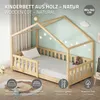 ML-Design Kinderbett Hausbett 80x160 cm Natur mit Matratze Produktbild-Vorschau 2