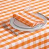 HOMESCAPES Orange karierte Stoffservietten aus Baumwolle im Produktbild-Vorschau 2