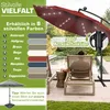 tillvex Zweefparasol Aluminium met LED Solar Ø 350 cm + Productafbeelding-voorbeeld 5