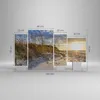 Bild auf Leinwand - Leinwandbild - 4 Teile - Sand Gras Meer Produktbild-Vorschau 3