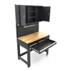 115 cm lange Werkbank mit Holzwerkblatt, hinterer Wand mit Produktbild-Vorschau 11