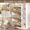 Armario para zapatos Merax con puertas de ratán, estante Vista previa de la imagen del producto 5