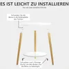 An illustration showing how to assemble a small round side table. Produktbild-Vorschau