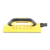 A yellow and black Mirka hand sander with a black handle and a black hose attachment on the right side, isolated on a white background. Produktbild-Vorschau