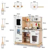 COSTWAY Kinderküche Holz, Kinder Spielküche mit Licht & Produktbild-Vorschau 6