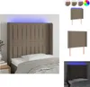 vidaXL LED Kopfteil Taupe 93x16x118/128 cm Stoff -  Kopf- & Produktbild-Vorschau 1