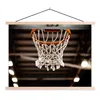 MuchoWow® Textilposter Ein Basketballnetz aus einem Korb Produktbild-Vorschau 1