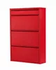 Alveon Schuhkipper Metall 3+1 schmal 51 x 15 x 117 cm - Rot Produktbild-Vorschau 1