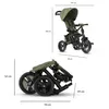 DERYAN Explorer Trojkolka – S Vodiacou Tyčou – Skladacia s Náhľad obrázku produktu 4