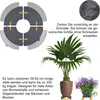 LZQ Pflanzenroller Rund Blumenroller mit Rädern Tragkraft Produktbild-Vorschau 4
