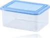 A clear plastic food container with a blue lid, shown from a slightly elevated front-left angle against a white background. Náhled obrázku produktu