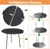 JOIEYOU Poêle à griller en fonte Ø 45 cm BBQ Plaque de gril Voir les images du produit 2