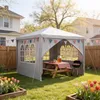 YZNAHRE Pavillon 3x3m Polyester Partyzelt mit Seitenteilen Produktbild-Vorschau 7