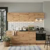 Küche 240 cm - mit schwarzer Arbeitsplatte - Artisan Eiche Produktbild-Vorschau 3