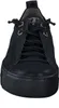 A close-up, front-facing view of a black sneaker. Produktbild-Vorschau
