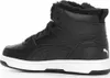 A side view of a black Puma sneaker with a white sole and fur lining. Produktbild-Vorschau