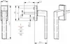 Braunes Aluminium-Fenstergriff, quadratisch, stilvoll, Produktbild-Vorschau 3