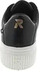 The back view of a black sneaker with a white platform sole. Náhled obrázku produktu