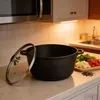 Relaxdays braadpan met glazen deksel, antiaanbaklaag, Productafbeelding-voorbeeld 2