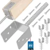 KOTARBAU® 4 pz Supporto per Pali Acciaio Zincato 101 mm Anteprima dell’immagine prodotto 1