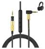A close-up view of headphone cables and connectors. Produktbild-Vorschau