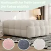 Schlafsofa mit Ausziehbett & Fußhocker, 2in1 Polsterbett Produktbild-Vorschau 4