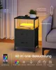 SONGMICS Nachttisch mit LED-Beleuchtung und Ladestation, Produktbild-Vorschau 3