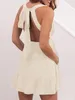 Minikleid für Damen aus plissiertem Stoff, tiefer Produktbild-Vorschau 2