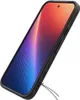A black phone case is shown at an angle against a white background. Produktbild-Vorschau