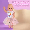 BABY born Einhornkleid mit Tutu mit bunten Konfetti-Punkten Produktbild-Vorschau 3